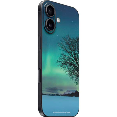 StockTrek Aurora Borealis over a lake in Norway iPhone 16 Plus Skin